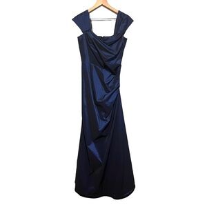 Tadashi Shoji Navy Blue Cap Sleeve Gown Women’s Size 6
